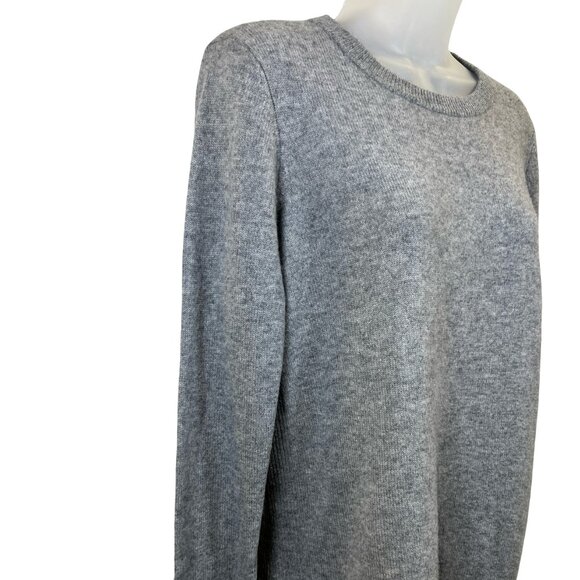 Halogen Grey Cashmere Crew Neck Sweater Size Large - Picture 2 of 7